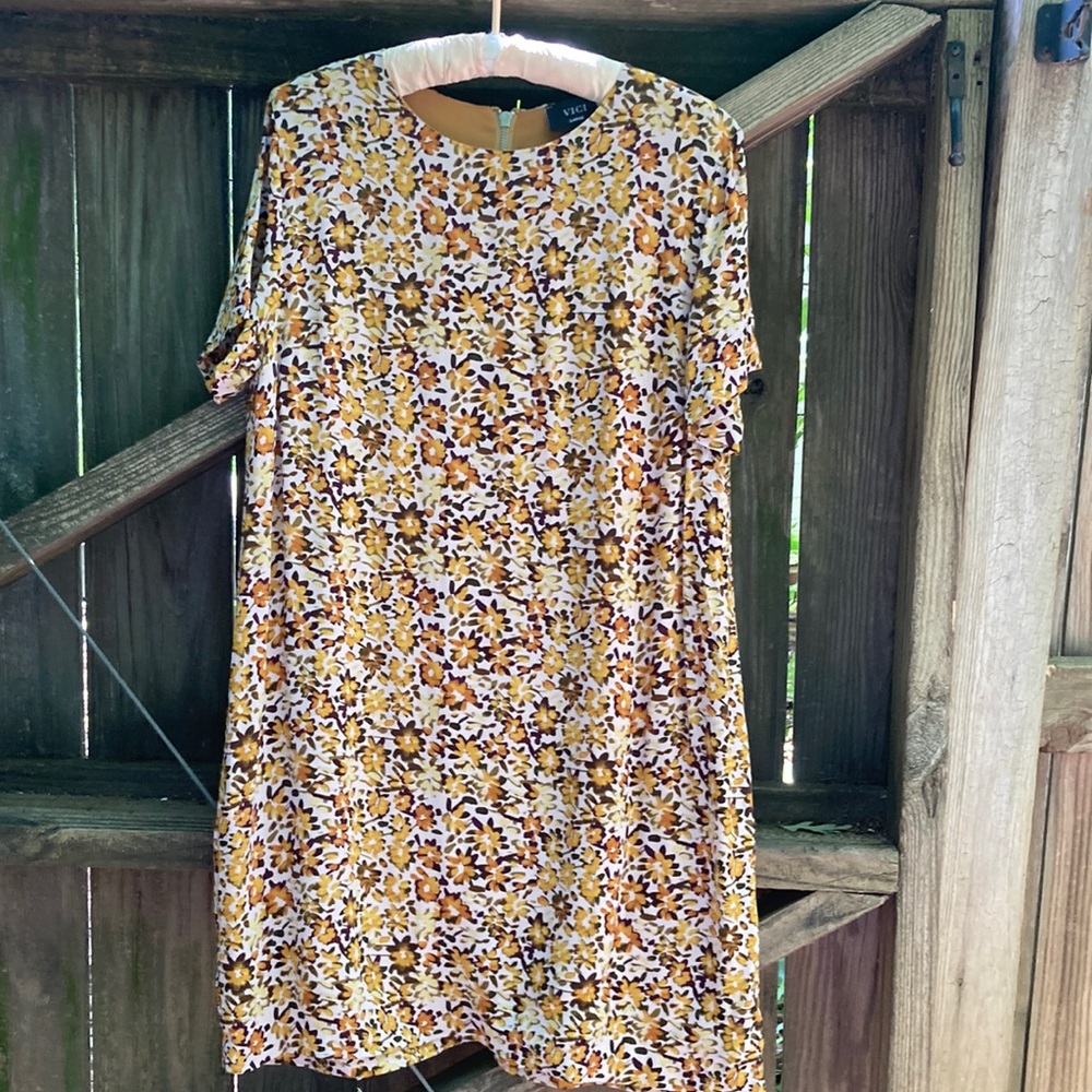 Vici golden yellow flower dress
